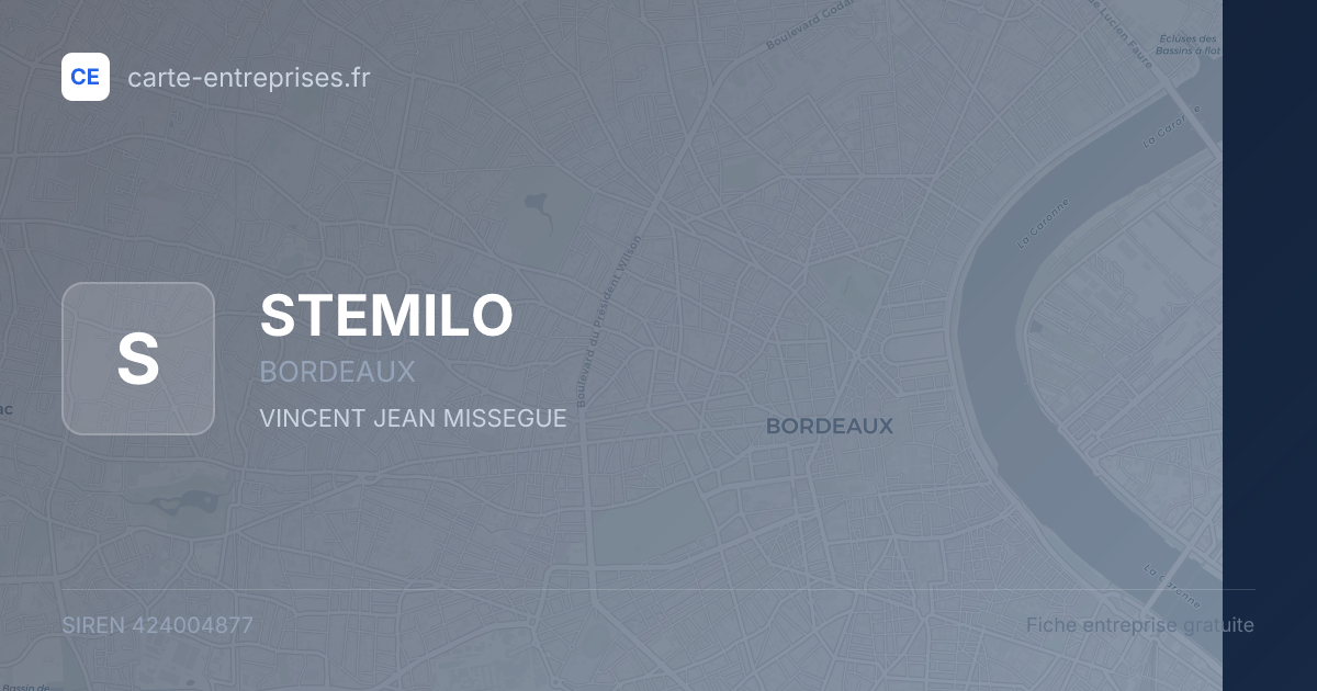 STEMILO — 424004877 — fiche entreprise
