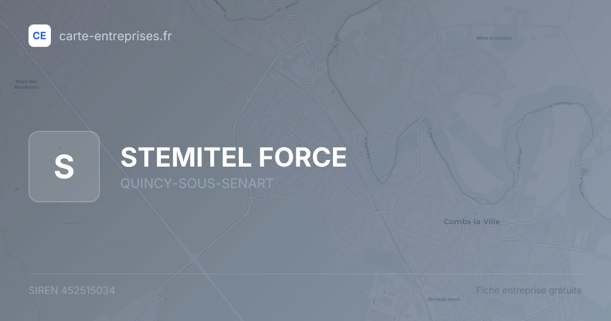STEMITEL FORCE — 452515034 — fiche entreprise