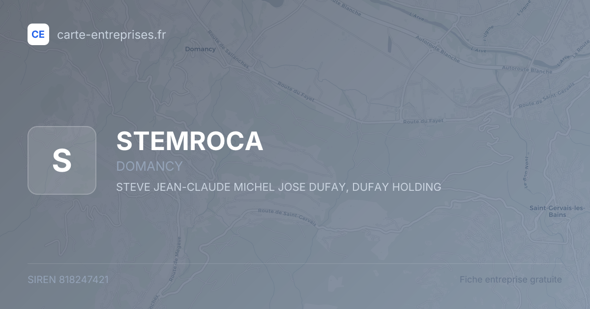 STEMROCA — 818247421 — fiche entreprise