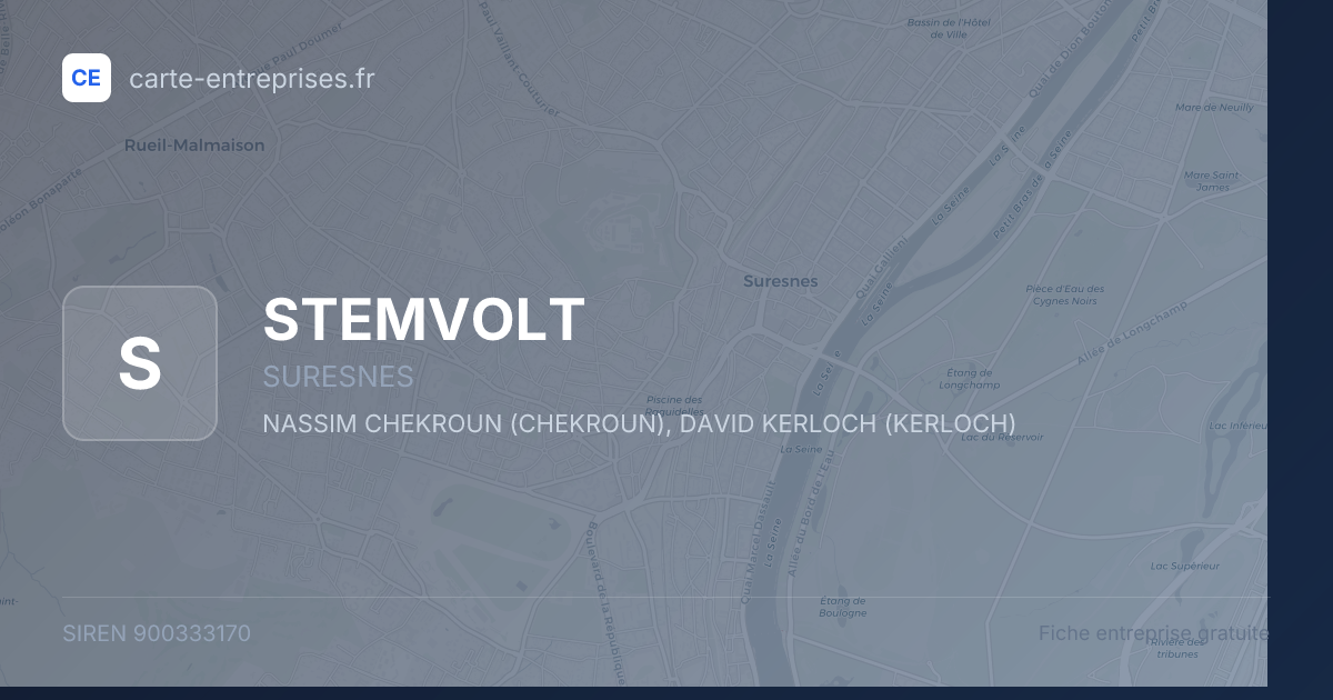 STEMVOLT — 900333170 — fiche entreprise
