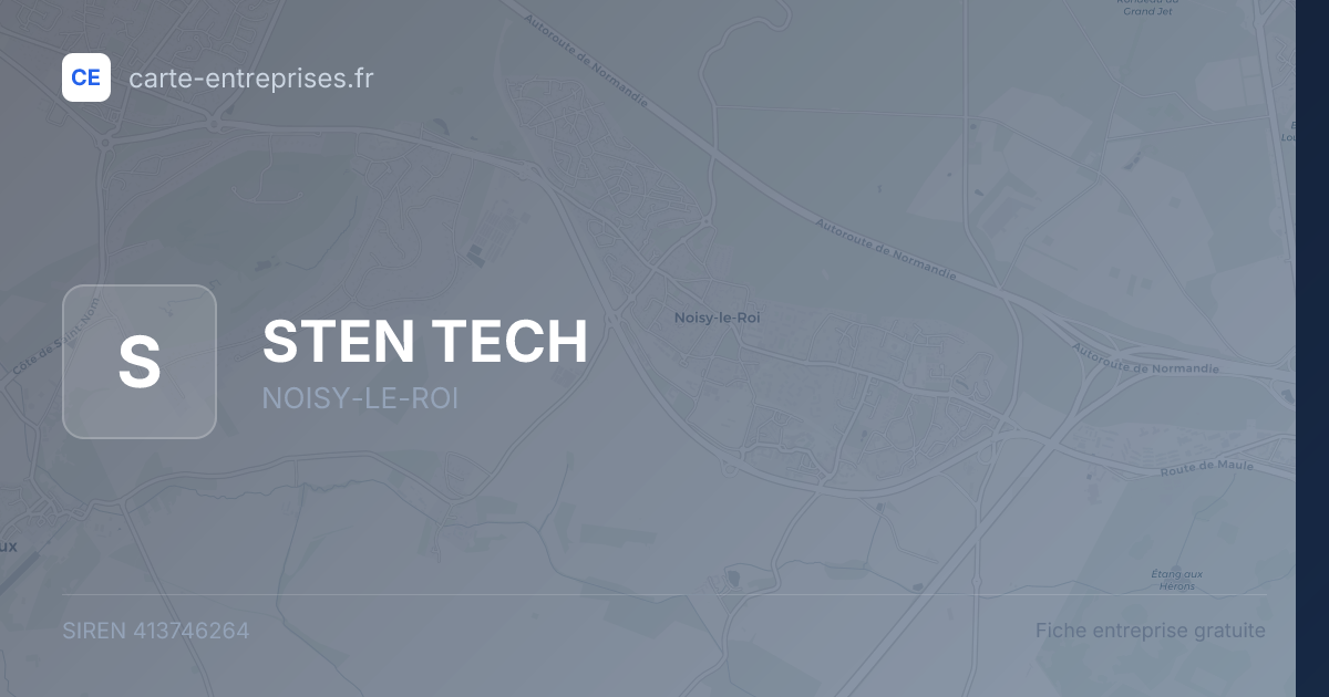 STEN TECH — 413746264 — fiche entreprise