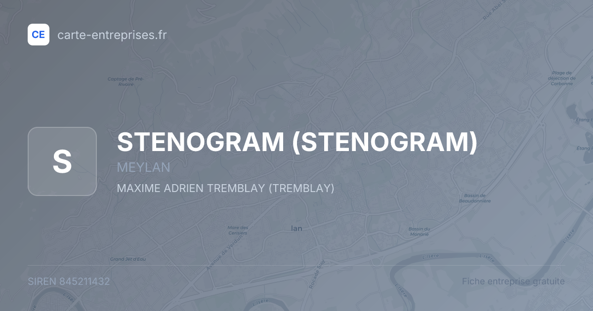 STENOGRAM — 845211432 — fiche entreprise