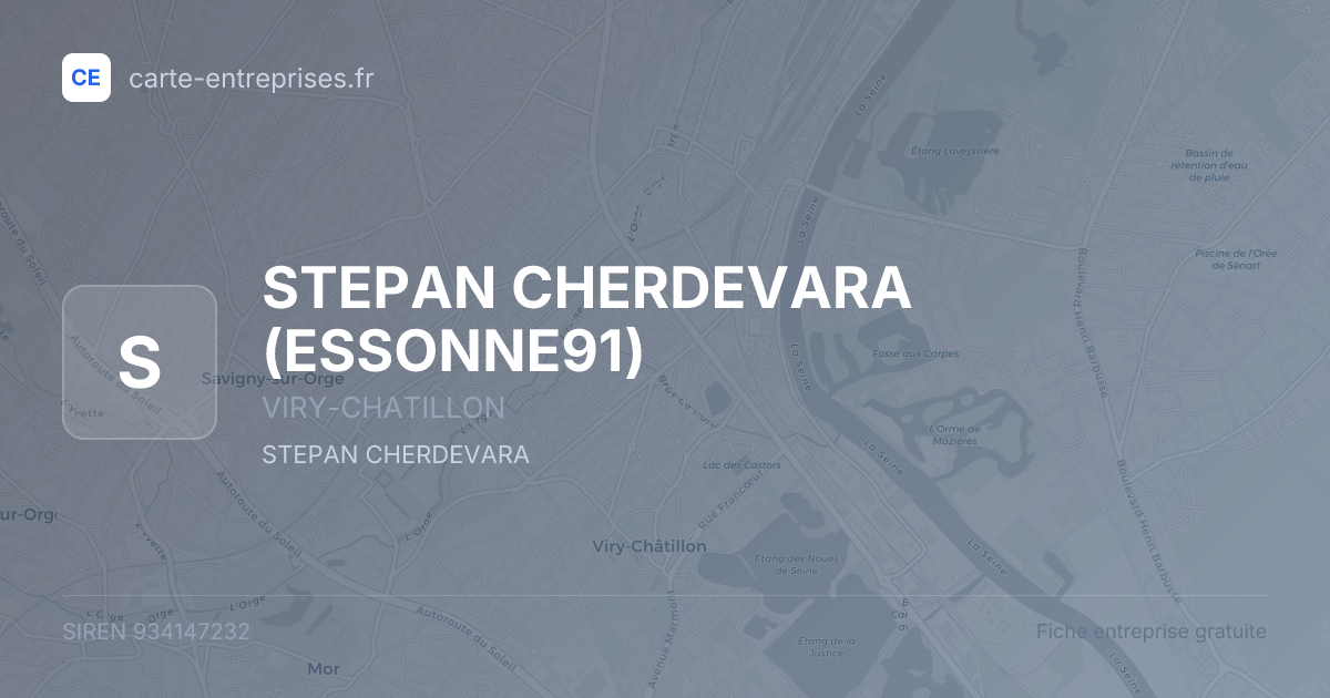 STEPAN CHERDEVARA (ESSONNE91) — 934147232 — fiche entreprise