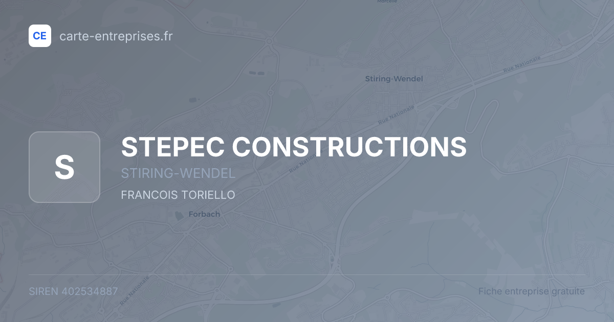 STEPEC CONSTRUCTIONS — 402534887 — fiche entreprise