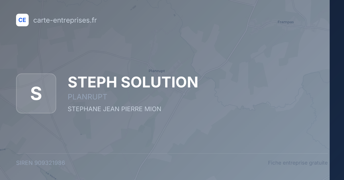 STEPH SOLUTION — 909321986 — fiche entreprise
