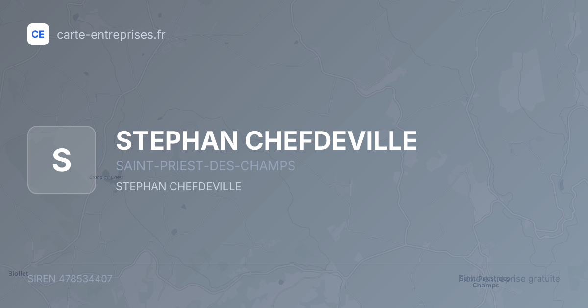 STEPHAN CHEFDEVILLE — 478534407 — fiche entreprise