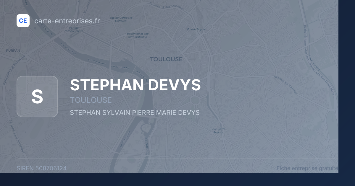STEPHAN DEVYS — 508706124 — fiche entreprise