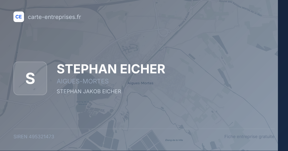 STEPHAN EICHER — 495321473 — fiche entreprise