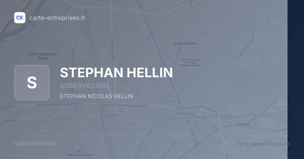 STEPHAN HELLIN — 819748567 — fiche entreprise