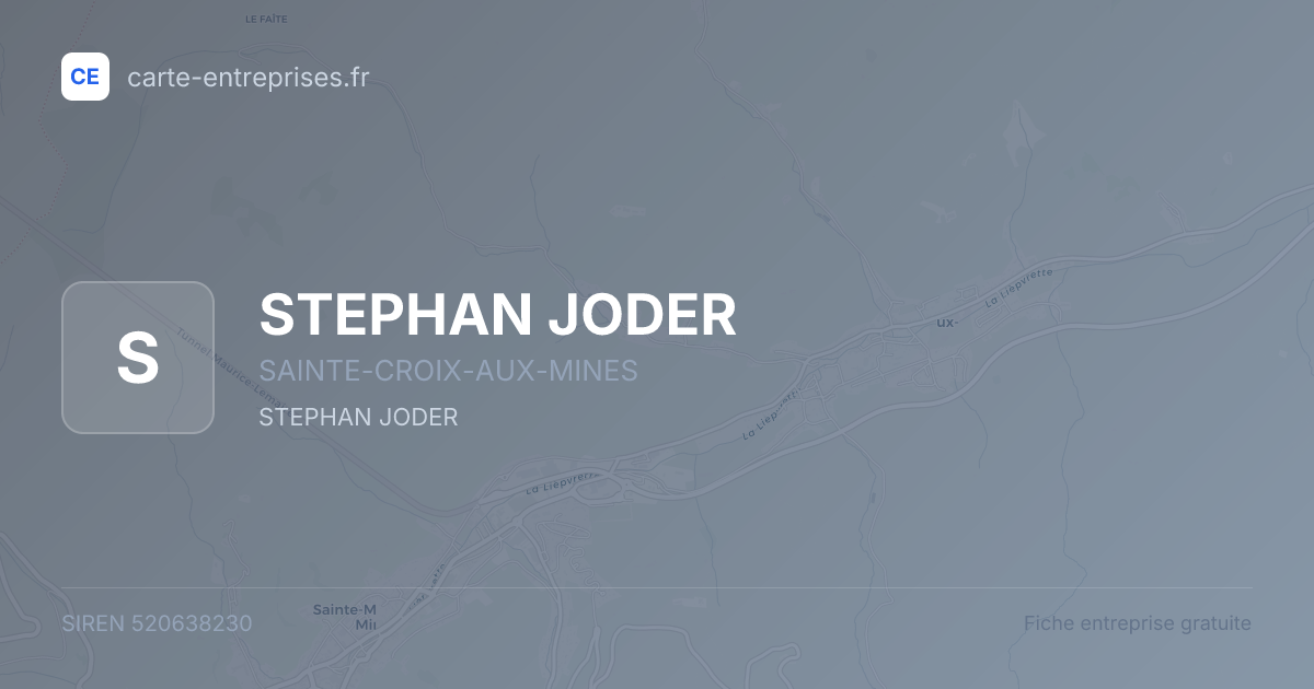 STEPHAN JODER — 520638230 — fiche entreprise