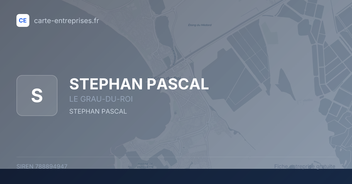 STEPHAN PASCAL — 788894947 — fiche entreprise