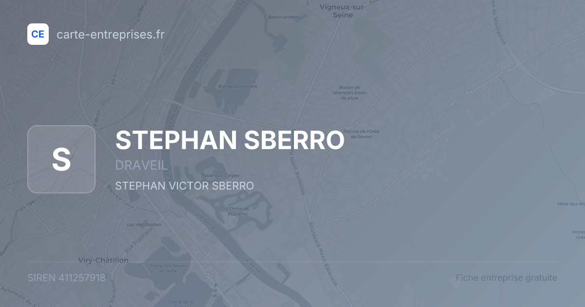 STEPHAN SBERRO — 411257918 — fiche entreprise