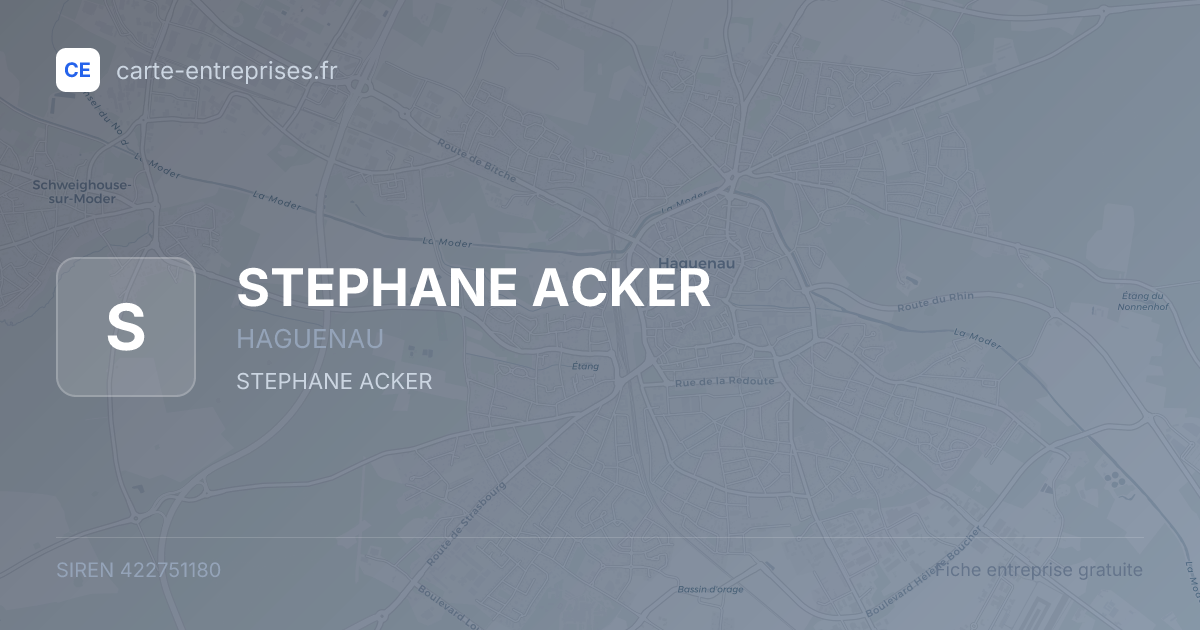 STEPHANE ACKER — 422751180 — fiche entreprise