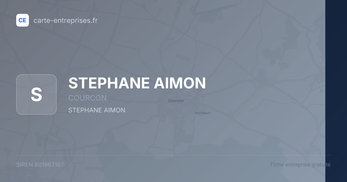 STEPHANE AIMON — 801967167 — fiche entreprise