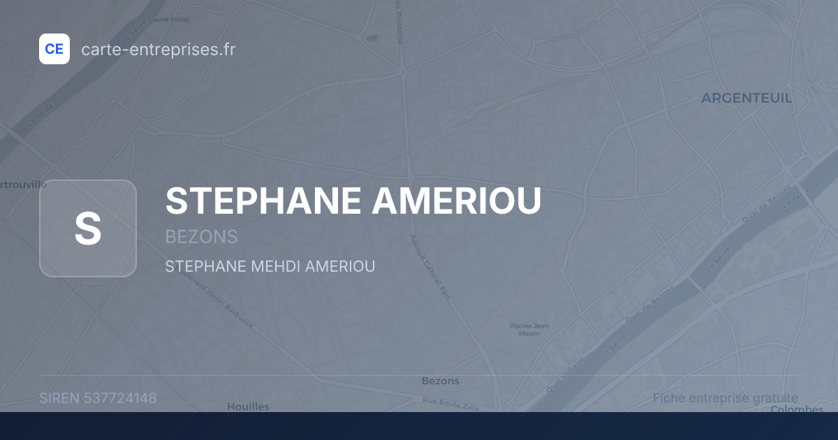 STEPHANE AMERIOU — 537724148 — fiche entreprise