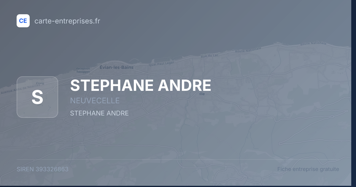 STEPHANE ANDRE — 393326863 — fiche entreprise