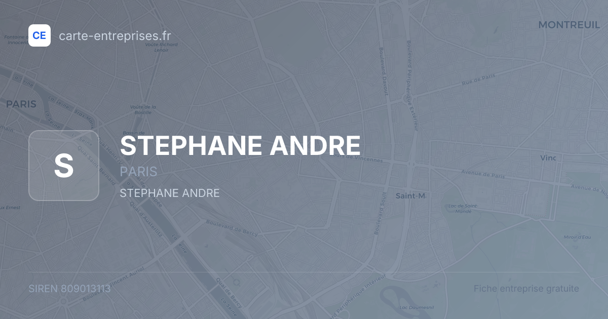 STEPHANE ANDRE — 809013113 — fiche entreprise