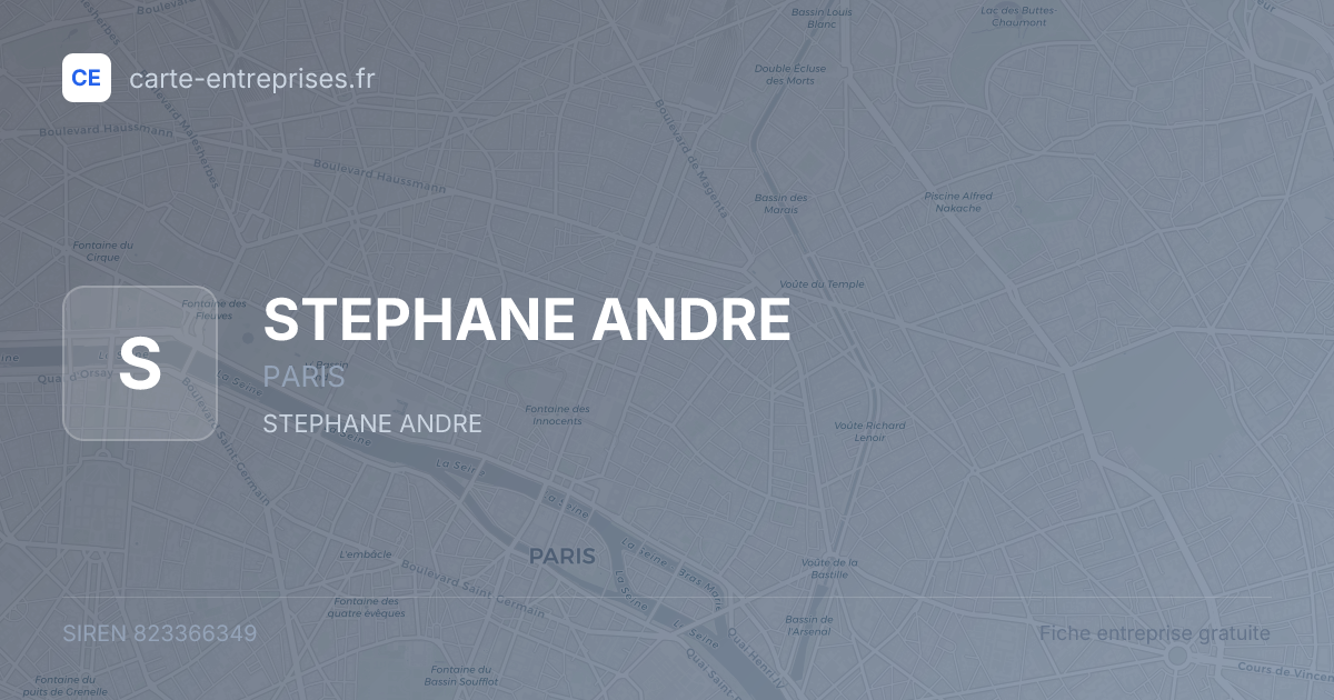 STEPHANE ANDRE — 823366349 — fiche entreprise