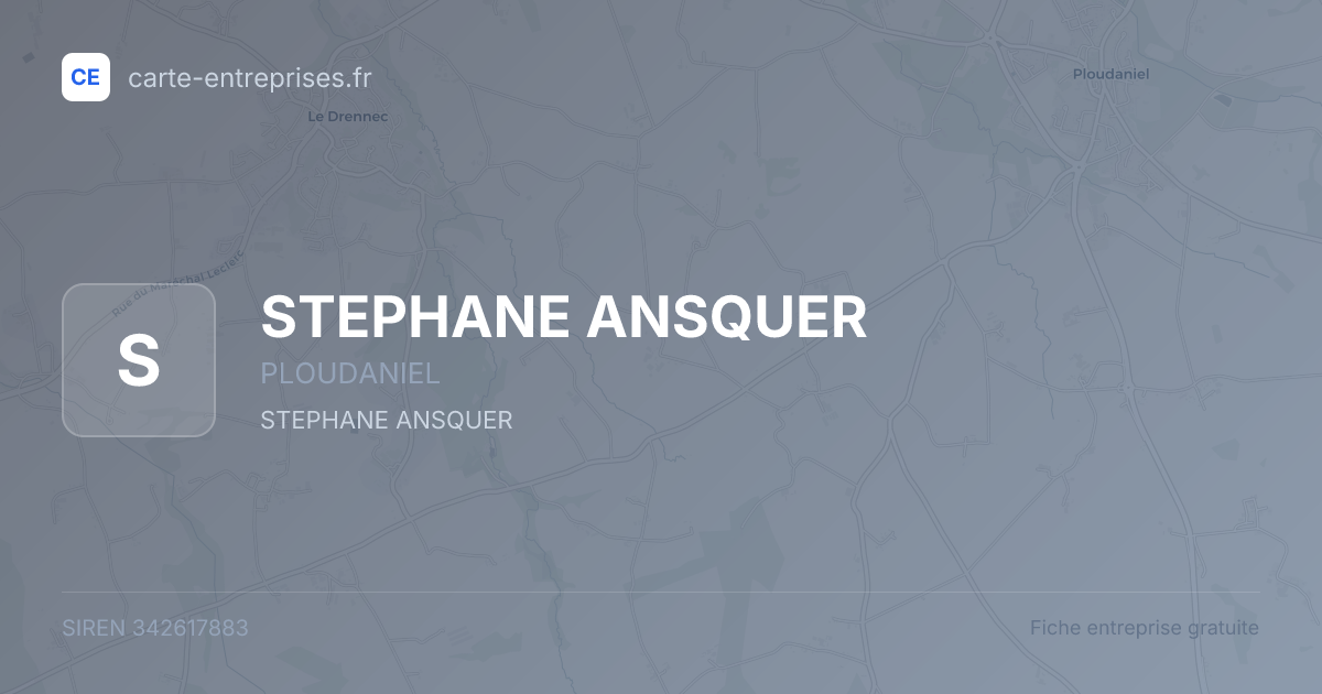 STEPHANE ANSQUER — 342617883 — fiche entreprise