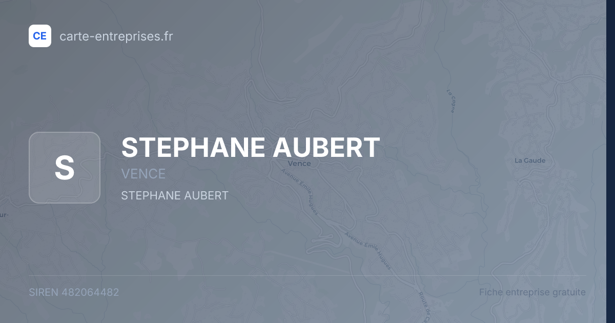 STEPHANE AUBERT — 482064482 — fiche entreprise