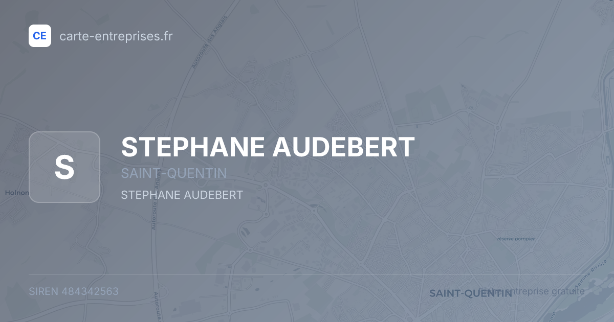 STEPHANE AUDEBERT — 484342563 — fiche entreprise