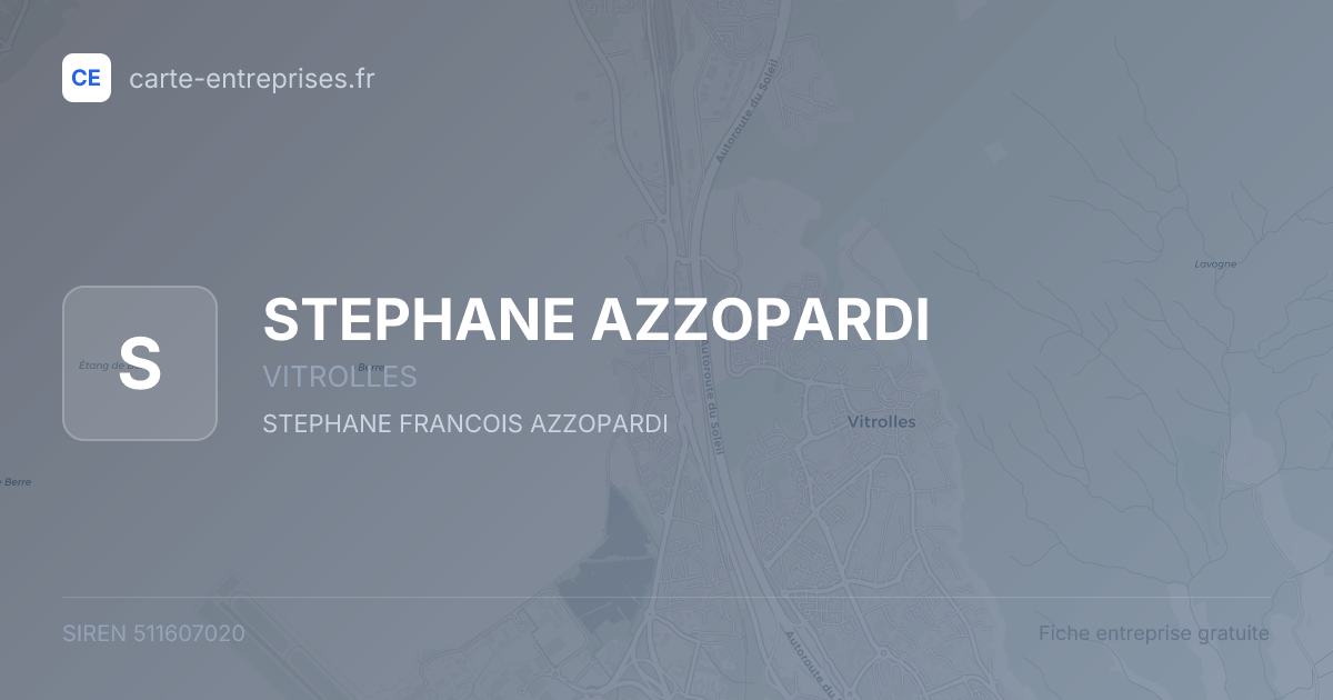 STEPHANE AZZOPARDI — 511607020 — fiche entreprise