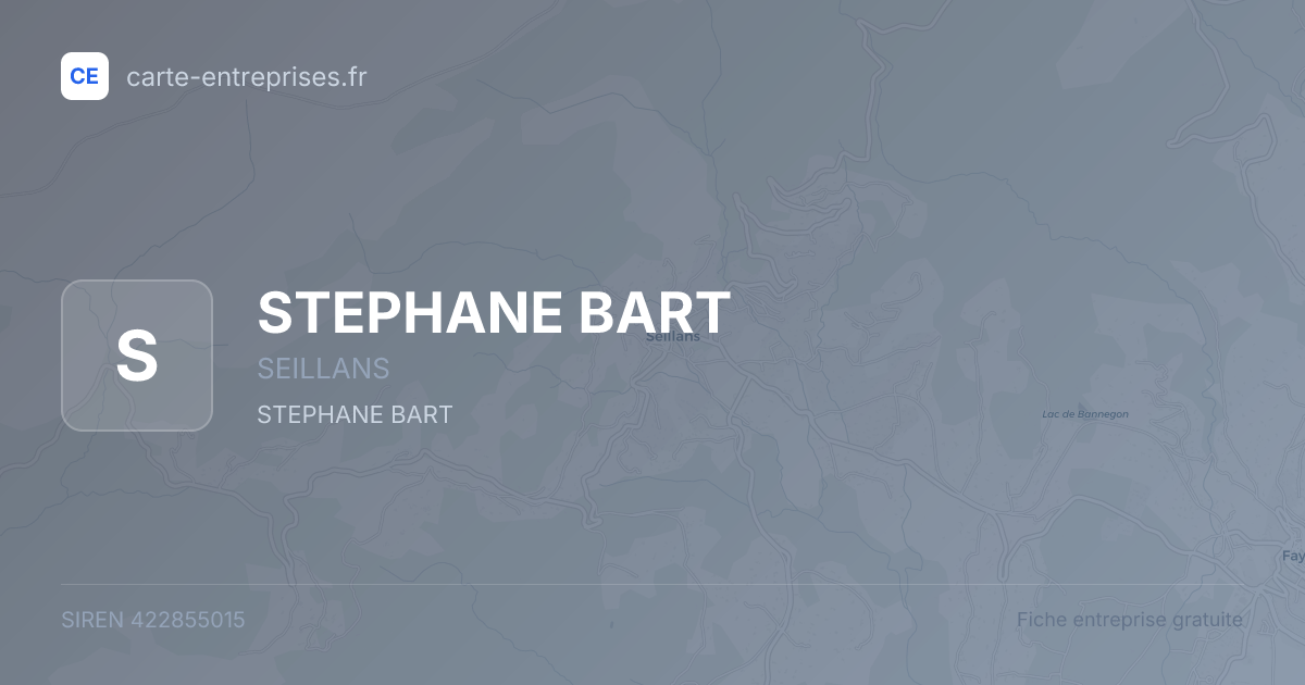 STEPHANE BART — 422855015 — fiche entreprise
