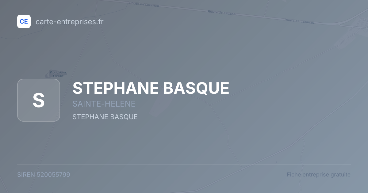 STEPHANE BASQUE — 520055799 — fiche entreprise