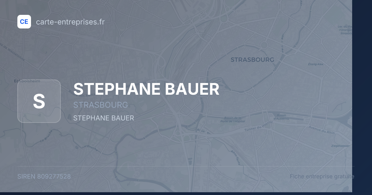 STEPHANE BAUER — 809277528 — fiche entreprise