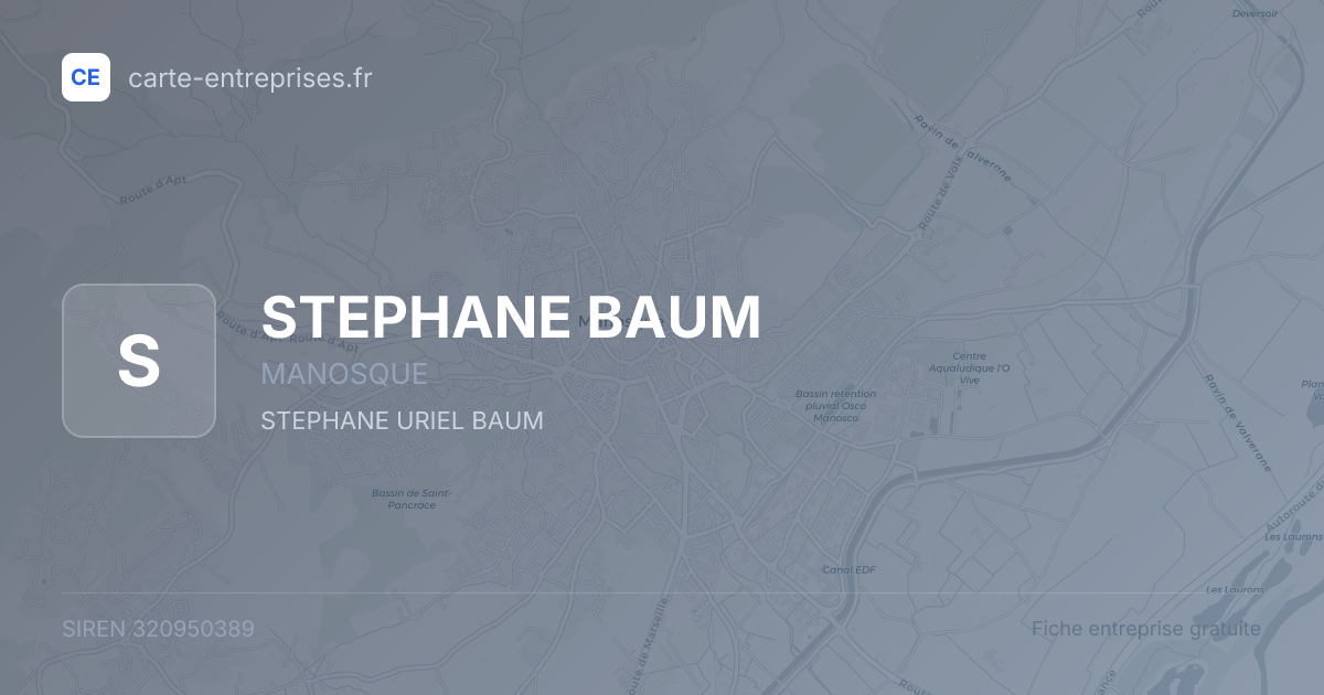 STEPHANE BAUM — 320950389 — fiche entreprise