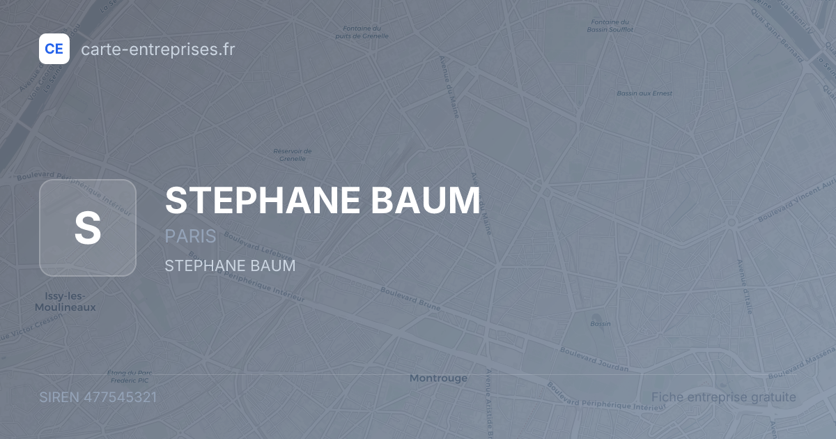 STEPHANE BAUM — 477545321 — fiche entreprise