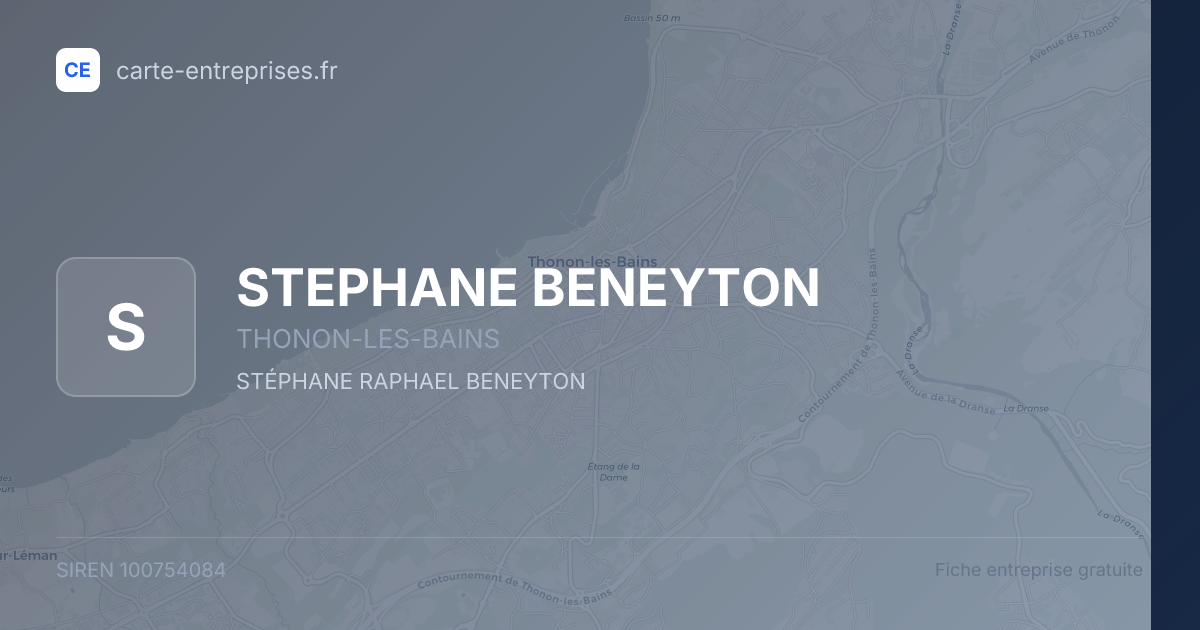 STEPHANE BENEYTON — 100754084 — fiche entreprise