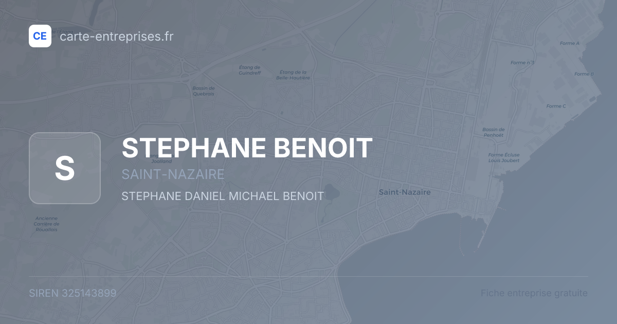STEPHANE BENOIT — 325143899 — fiche entreprise