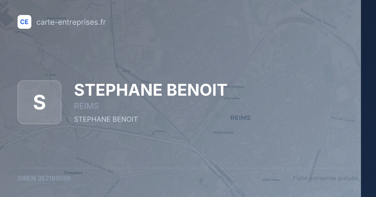 STEPHANE BENOIT — 352189559 — fiche entreprise