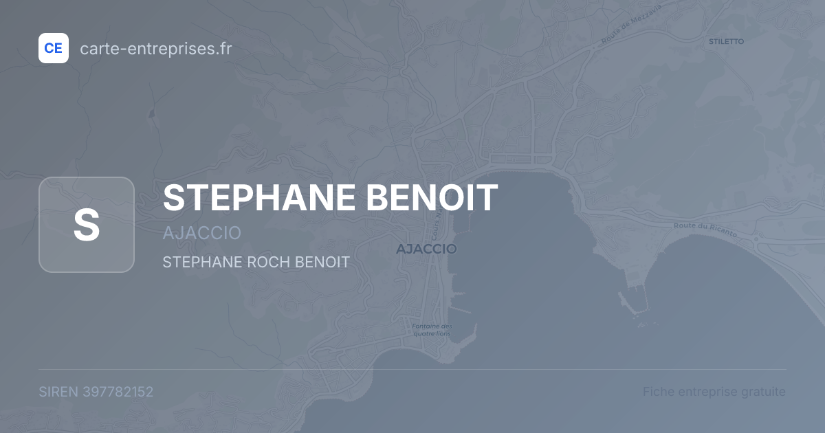 STEPHANE BENOIT — 397782152 — fiche entreprise