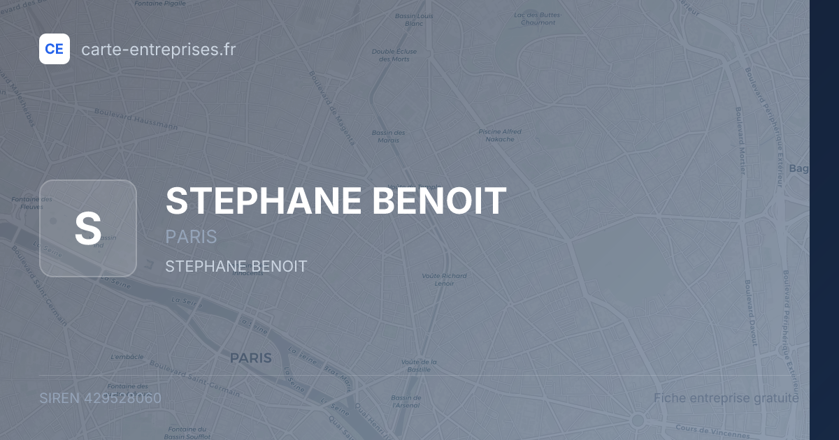 STEPHANE BENOIT — 429528060 — fiche entreprise