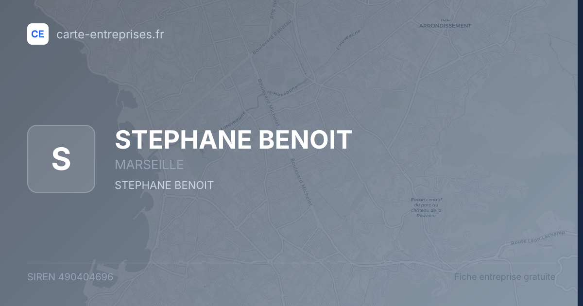 STEPHANE BENOIT — 490404696 — fiche entreprise