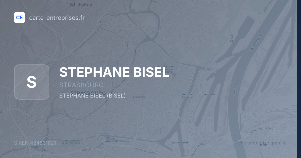 STEPHANE BISEL — 424861821 — fiche entreprise