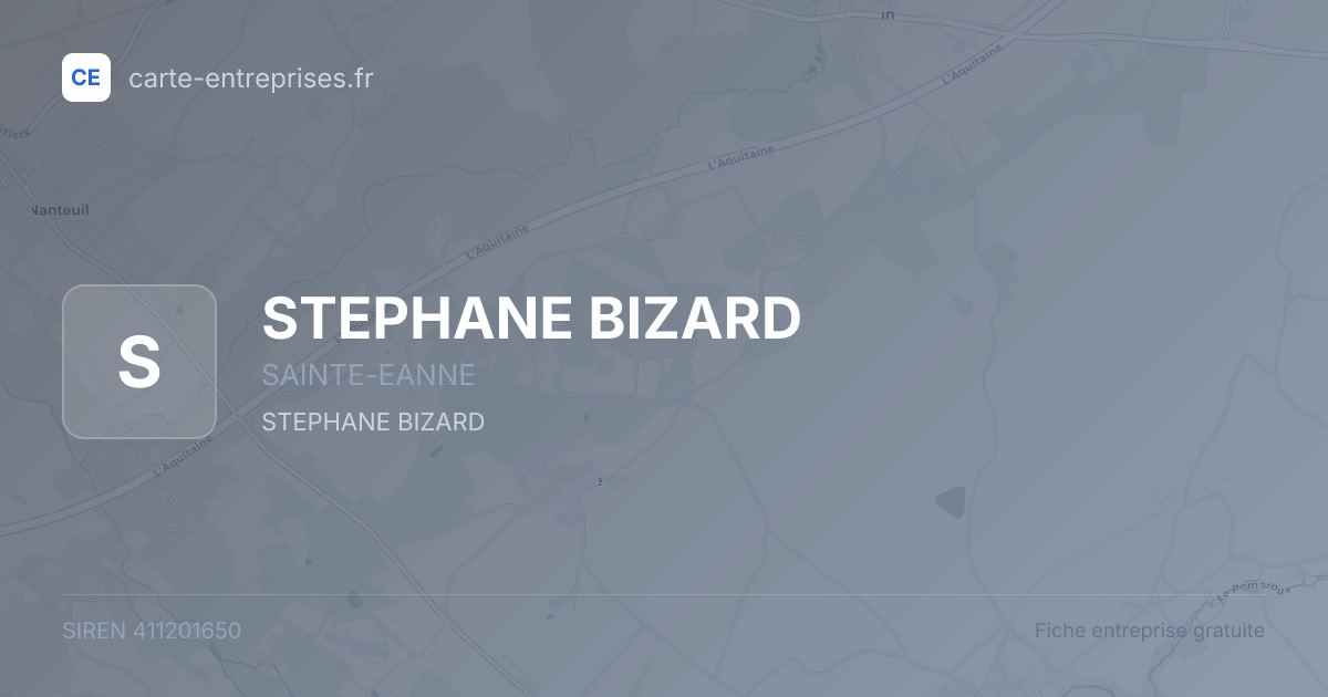 STEPHANE BIZARD — 411201650 — fiche entreprise
