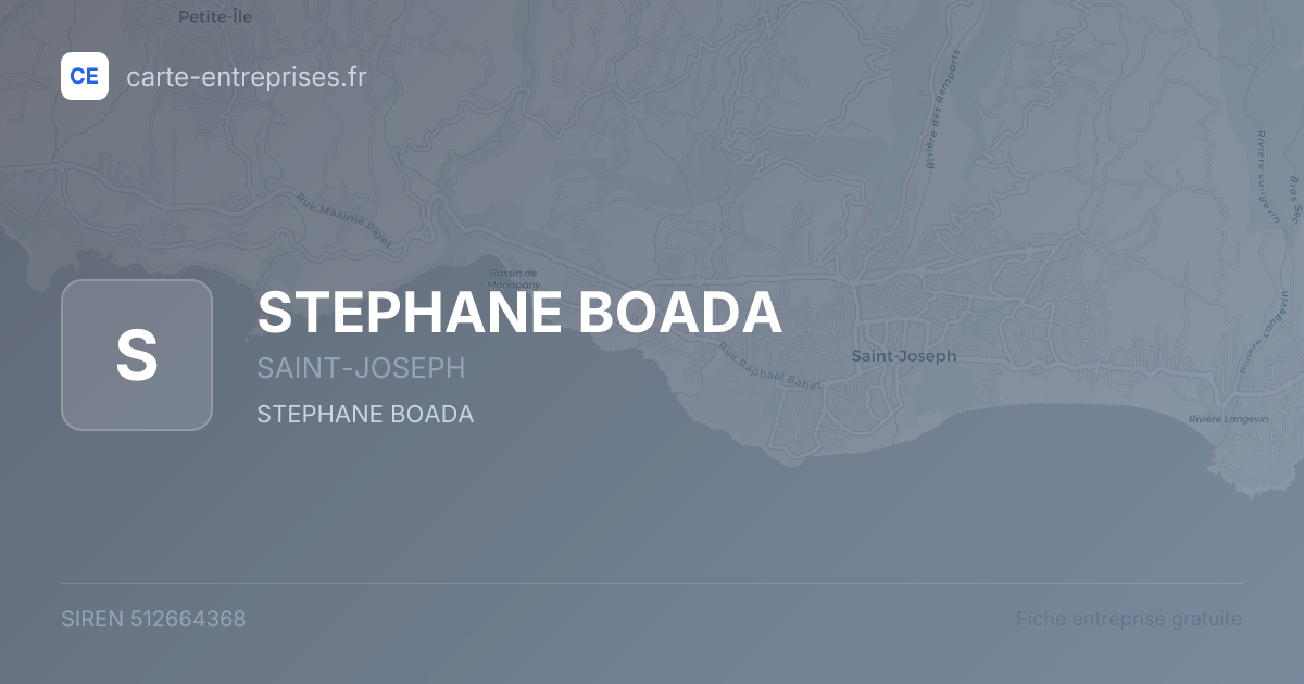 STEPHANE BOADA — 512664368 — fiche entreprise