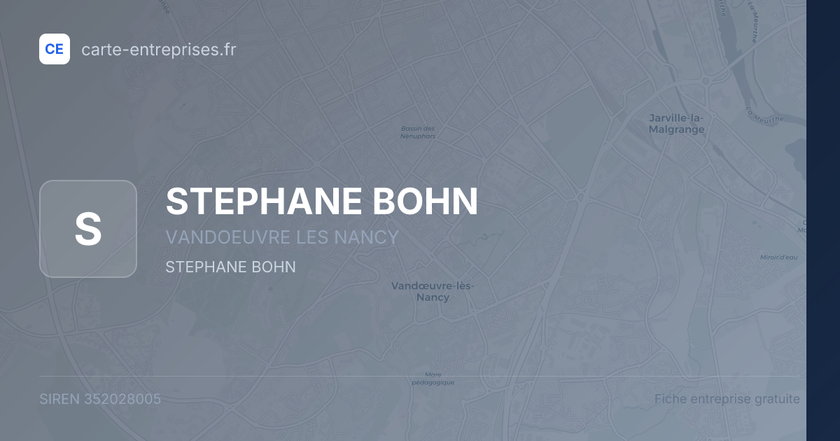STEPHANE BOHN — 352028005 — fiche entreprise
