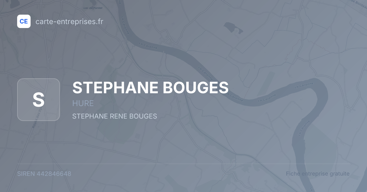 STEPHANE BOUGES — 442846648 — fiche entreprise