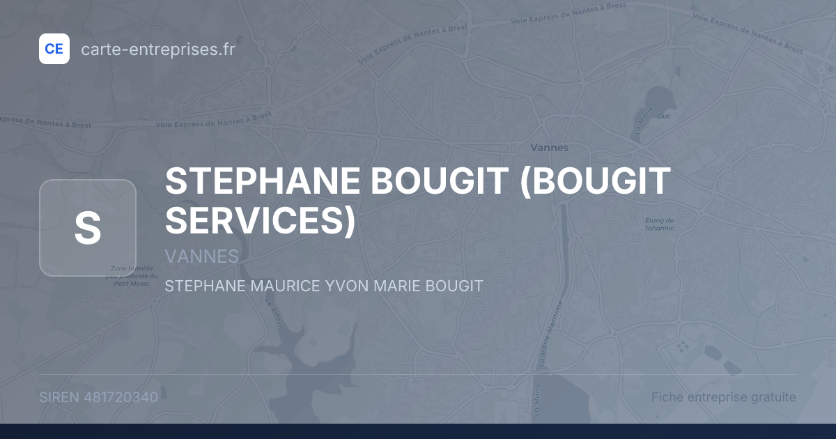 STEPHANE BOUGIT (BOUGIT SERVICES) — 481720340 — fiche entreprise