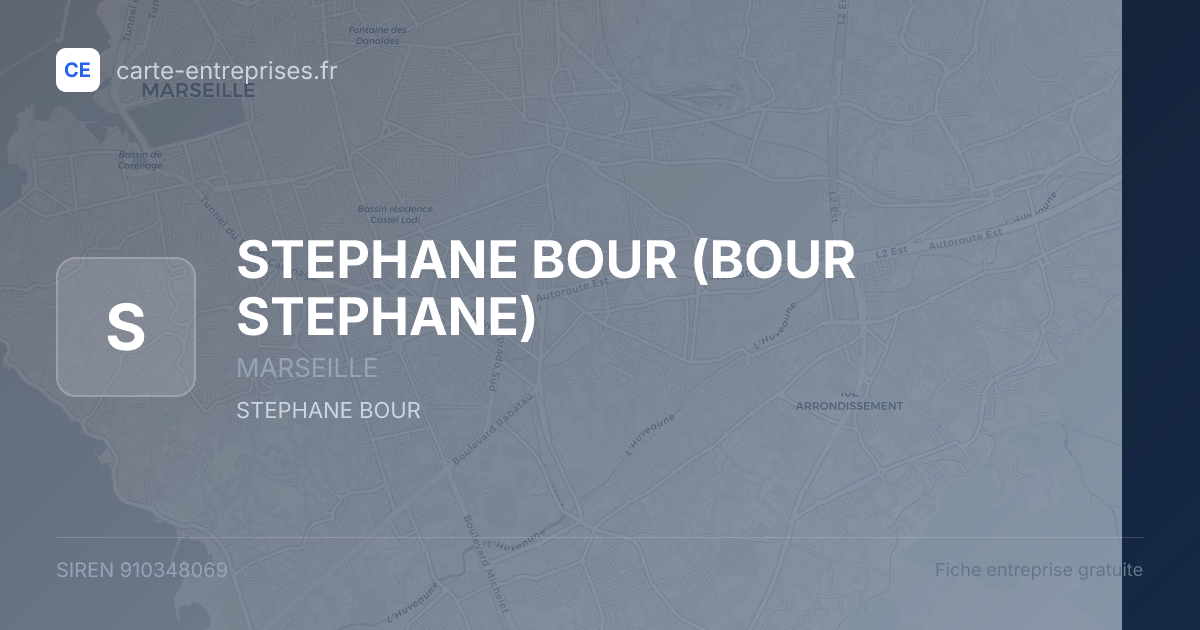 STEPHANE BOUR (BOUR  STEPHANE) — 910348069 — fiche entreprise