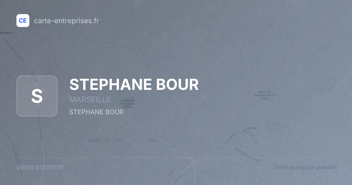STEPHANE BOUR — 511559510 — fiche entreprise