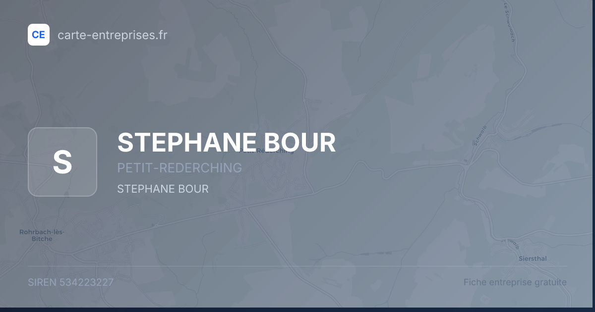 STEPHANE BOUR — 534223227 — fiche entreprise