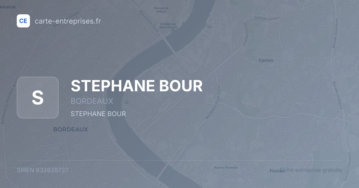 STEPHANE BOUR — 832828727 — fiche entreprise