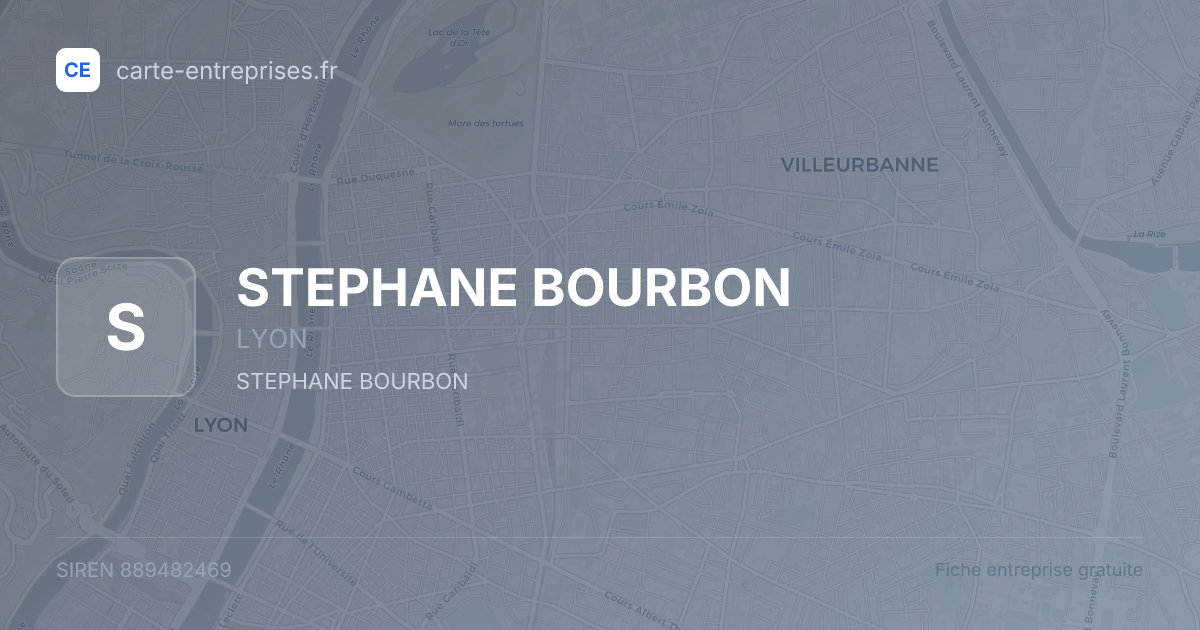 STEPHANE BOURBON — 889482469 — fiche entreprise