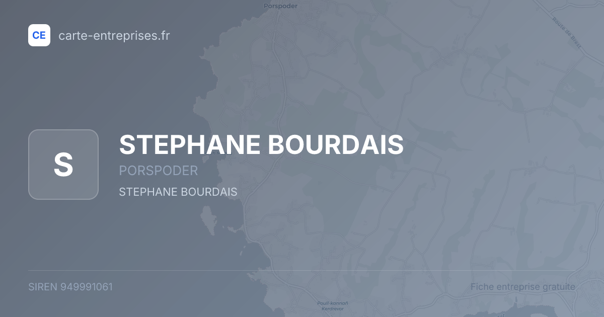 STEPHANE BOURDAIS — 949991061 — fiche entreprise
