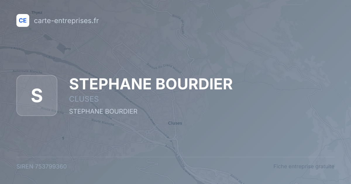 STEPHANE BOURDIER — 753799360 — fiche entreprise